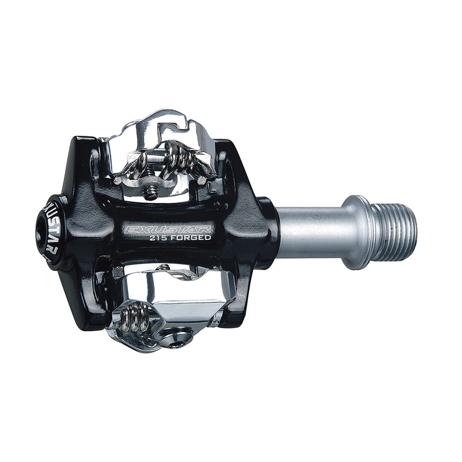 E-PM215 MTB Pedale aus schwarzem Aluminium - CR-Mo Achse 81x55mm