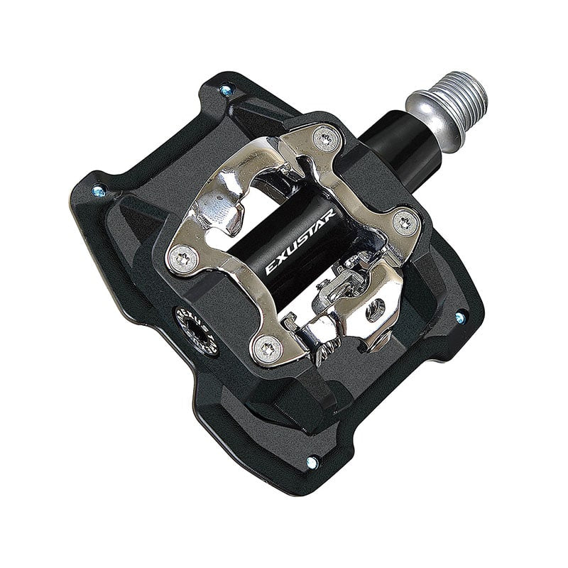 E-PM831 MTB Pedale aus 6061 Aluminium Schwarz - Doppelfunktion 92x89mm