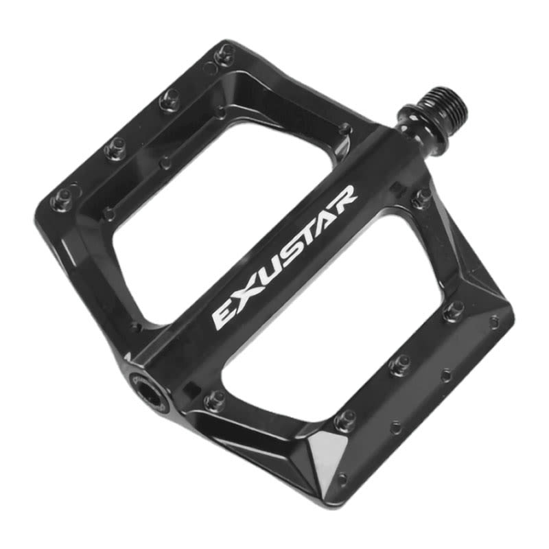 E-PB571 MTB Pedale aus schwarzem Aluminium - FLAT Befestigung 117x116mm