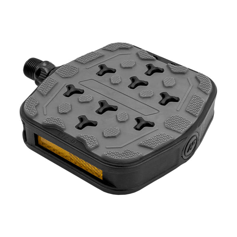 FLAT GRIP Pedals in Gray Thermoplastic - on Ball Bearings 100x100x20mm