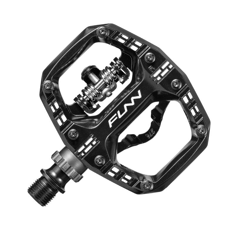 CLAST Pedals in Black Aluminum - FLAT/SPD 73x92x21mm