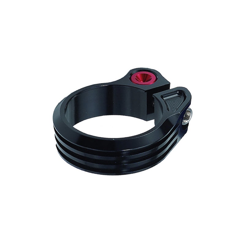 Sattelklemmring 31,8mm eloxiert aus schwarzem Aluminium