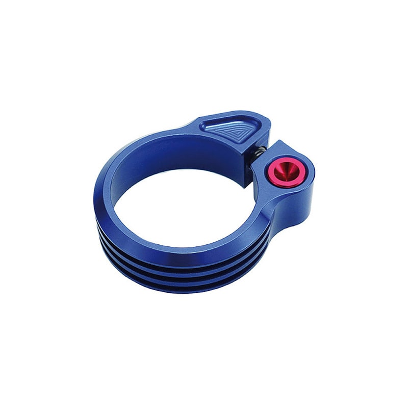 Sattelklemmring 31,8mm eloxiert aus blauem Aluminium