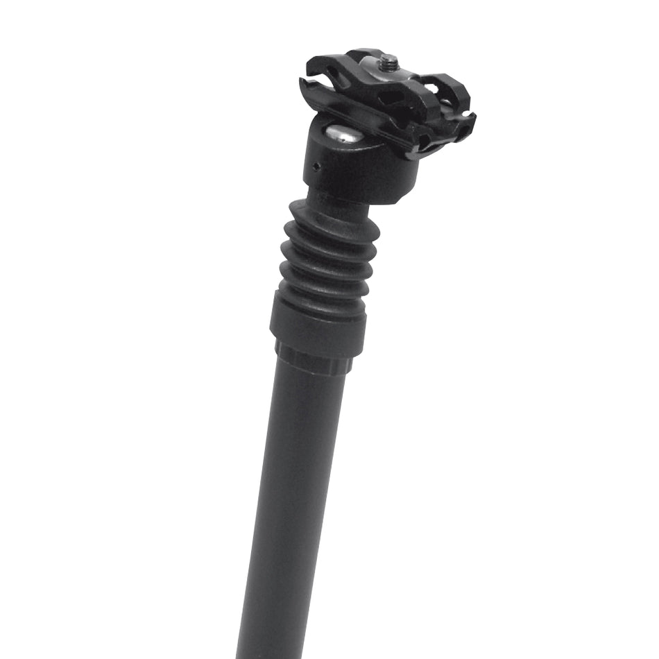 27.2x300mm Shock-Absorbing Seatpost in Black Aluminum - Offset: 20mm