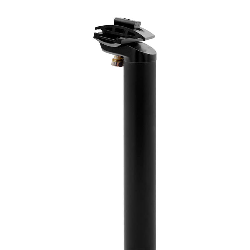 25.4x350mm Adjustable Seatpost in Black Aluminum with 1 Screw