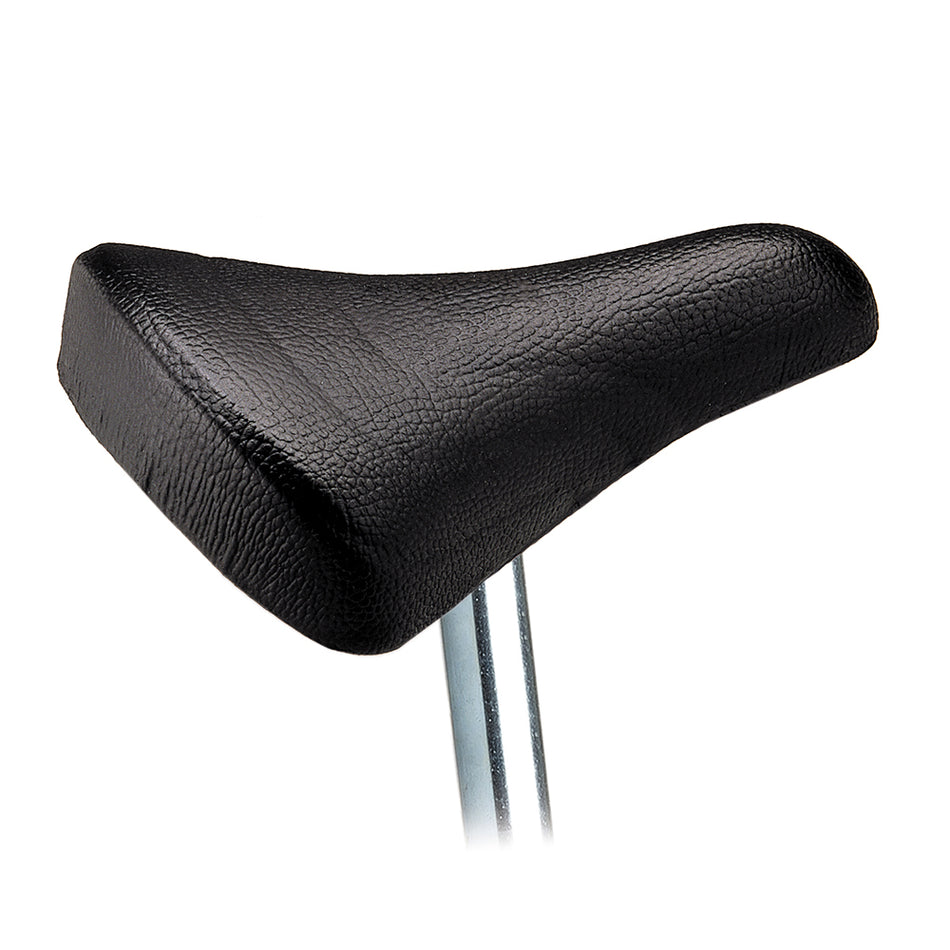 Sattel MTB Junior 12/14" 220x130mm aus schwarzem Polyurethan mit Sattelstütze