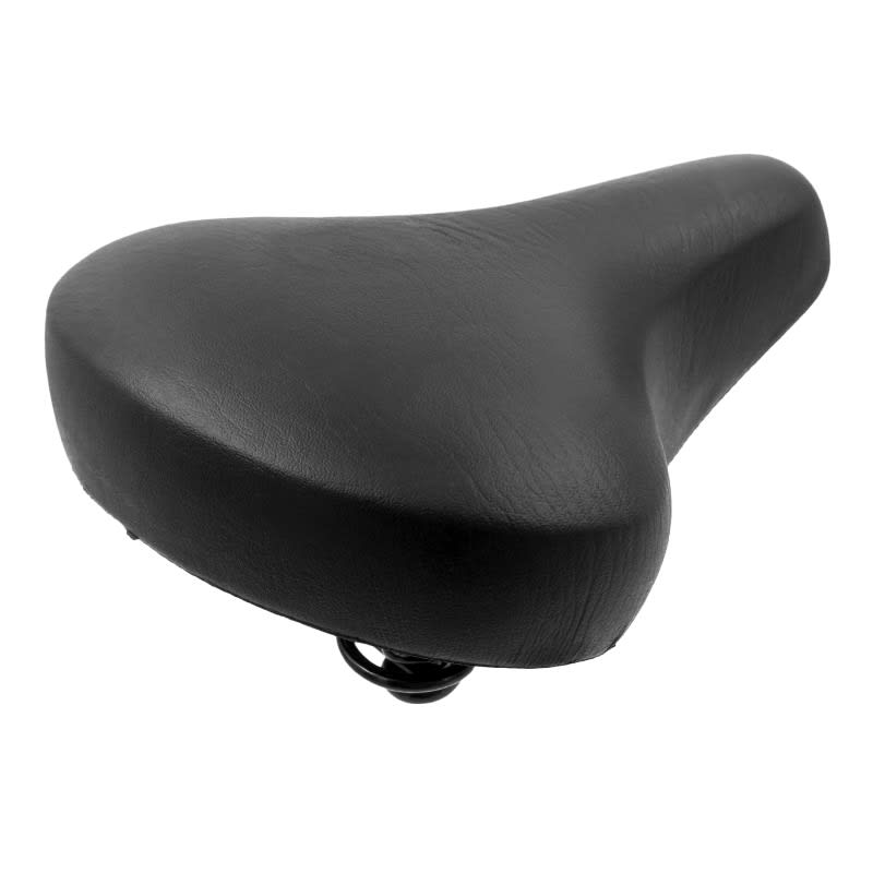 Sattel CITY 260x215mm Unisex Schwarz mit Klemme und Doppel-Feder