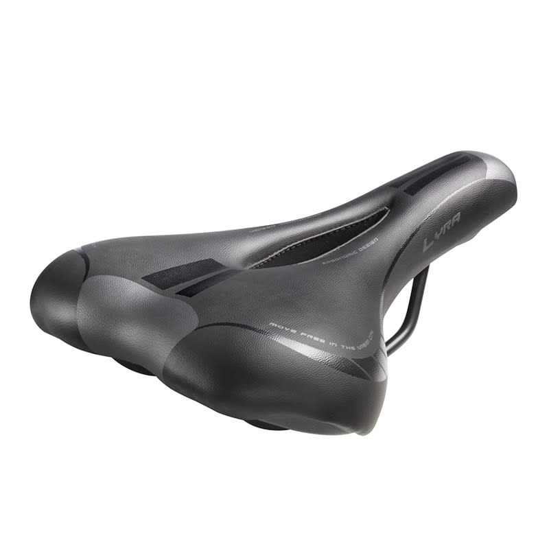 Sattel PLUS LYRA 270x180mm Schwarz mit Mittelöffnung