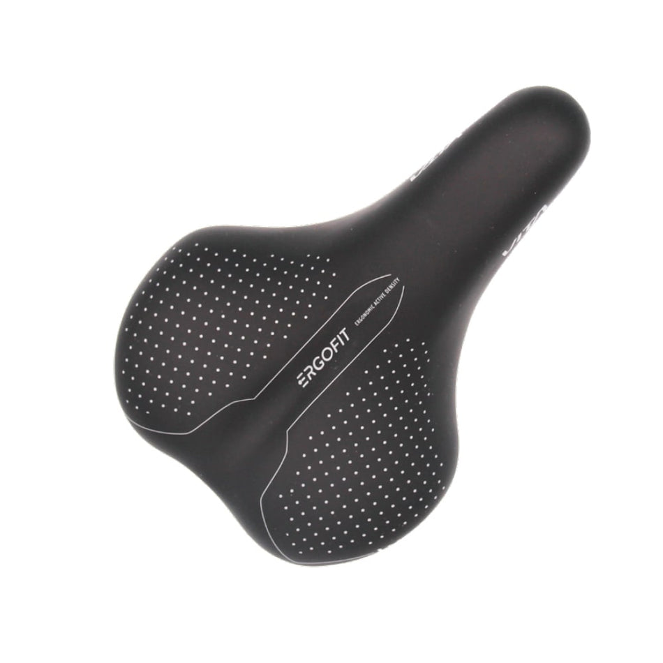Sattel ERGOFIT 245x180mm Damen Schwarz mit Klemme - 350g