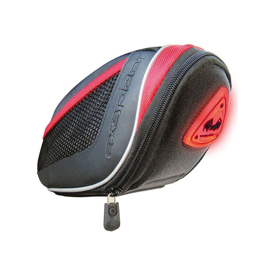 Unterrohrtasche 1,8lt mit LED Schwarz/Rot