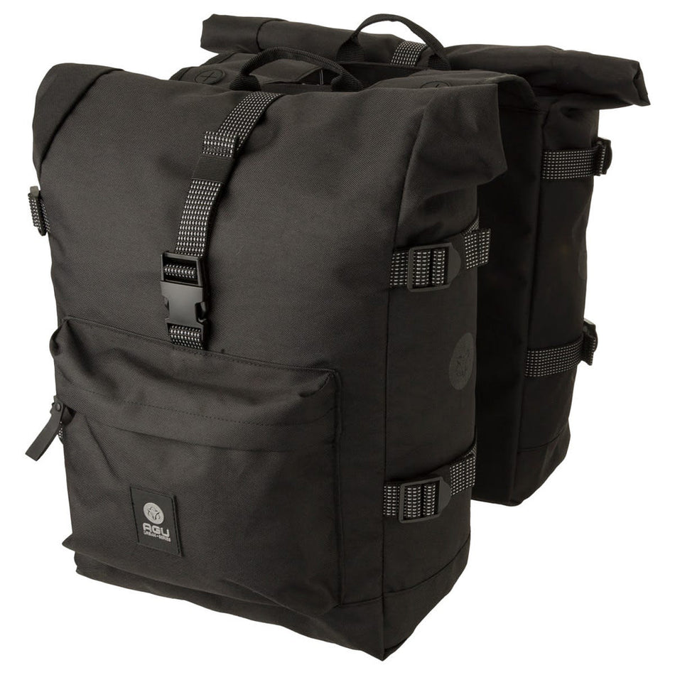URBAN Messenger Bag 28x35x14cm Double Foldable Pocket Black