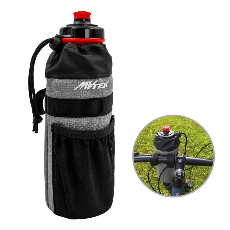 Handlebar Bottle Holder Bag 9x21cm Grey