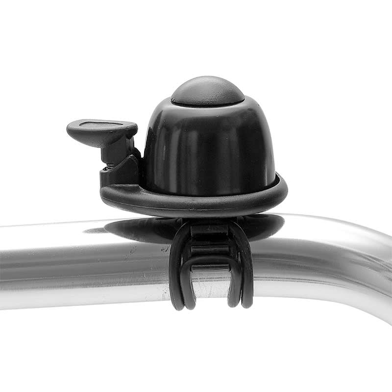 Glocke MIT EINSTELLBAREM HALTER Durchmesser 34mm mit schwarzem Gummi. Verpackung gerade angekommen