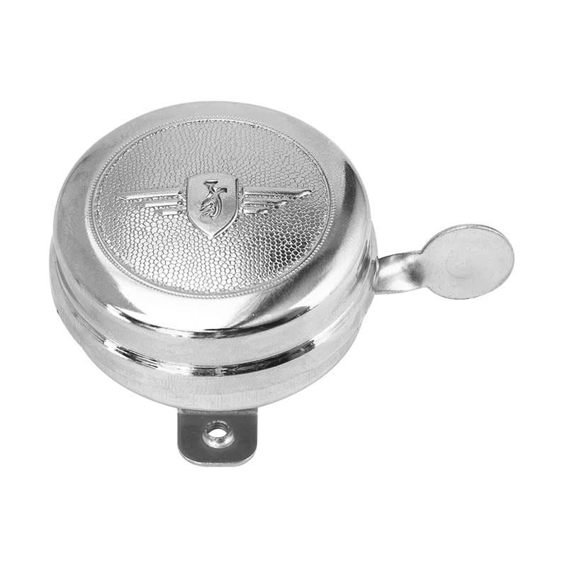 Glocke METALL VERCHROMT Durchmesser: 54mm Silber - Aufhängbare Karte