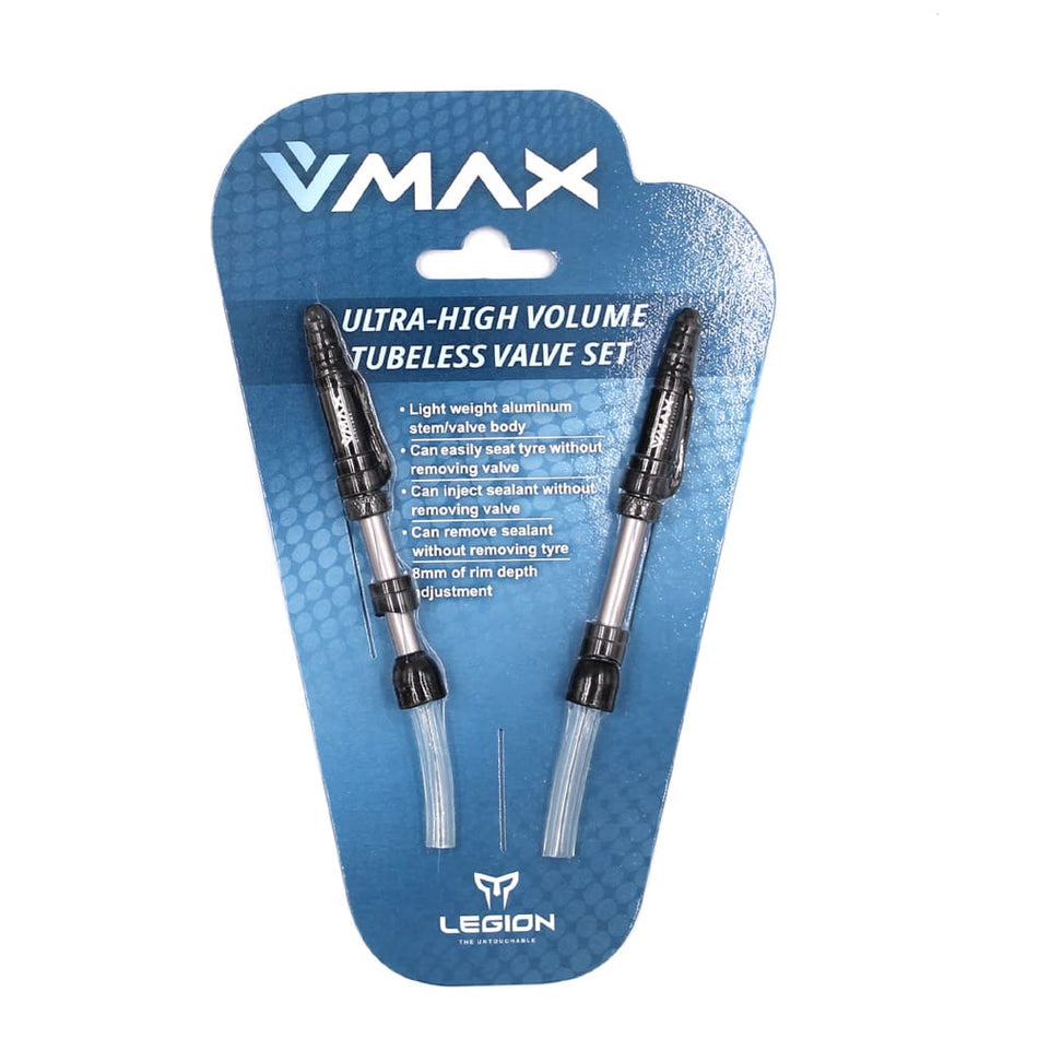V-MAX Tubeless Valve Length: 21-29mm Aluminum (2 Pieces)