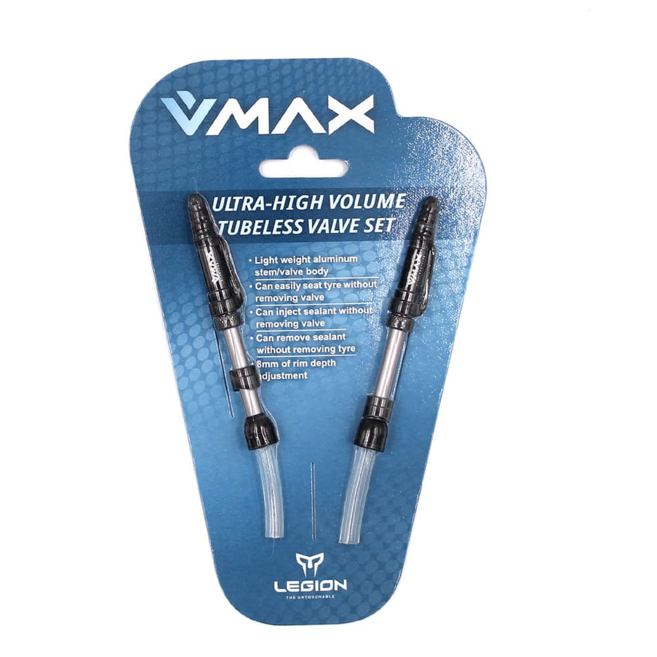 V-MAX Tubeless Valve Length: 29-37mm Aluminum (2 Pieces)