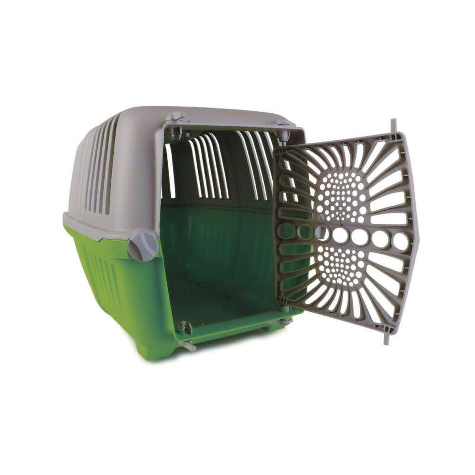Haustierbox PEGGY 47x29x33cm Schnellbefestigung - Belastung: 10kg Grün/Grau