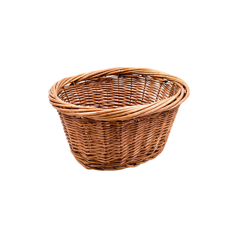 Oval Front Basket 36x30x20cm in Wicker Size: Small Brown