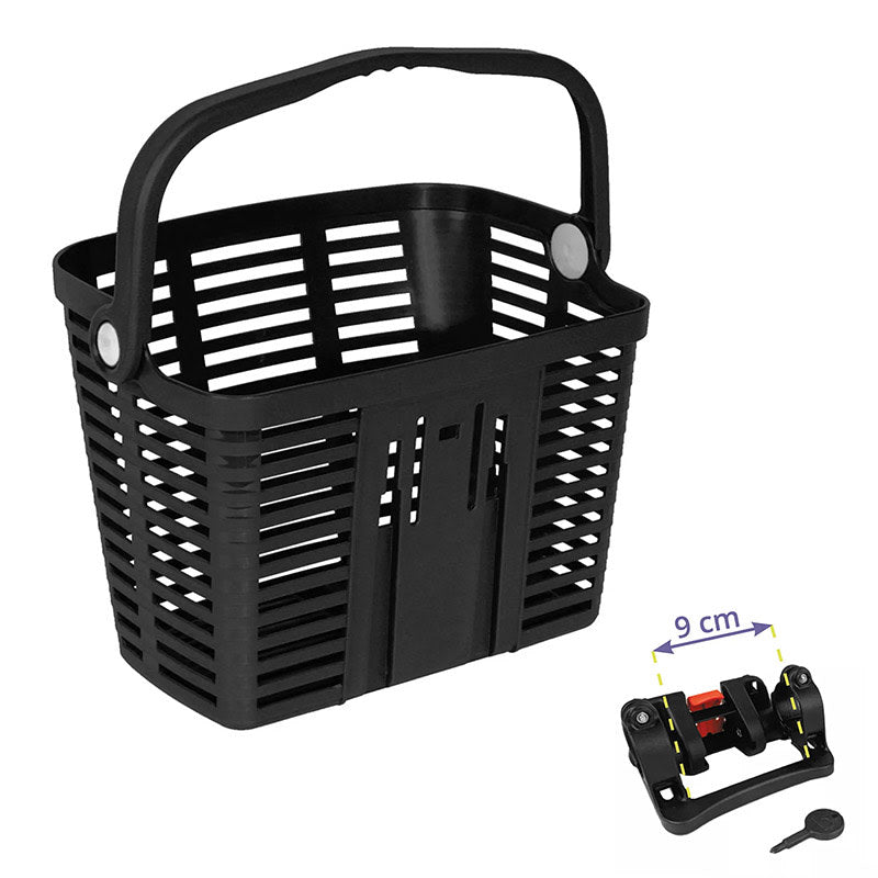 Front Basket PLAZA E-Bike Plastic Quick Release Diameter: 9cm