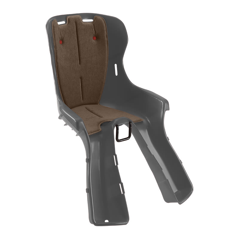 Front Child Seat TERRA Padded Seatpost Mount Gray