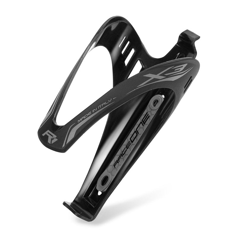 X3 Polycarbonate Bottle Holder Black/Silver Matte Finish