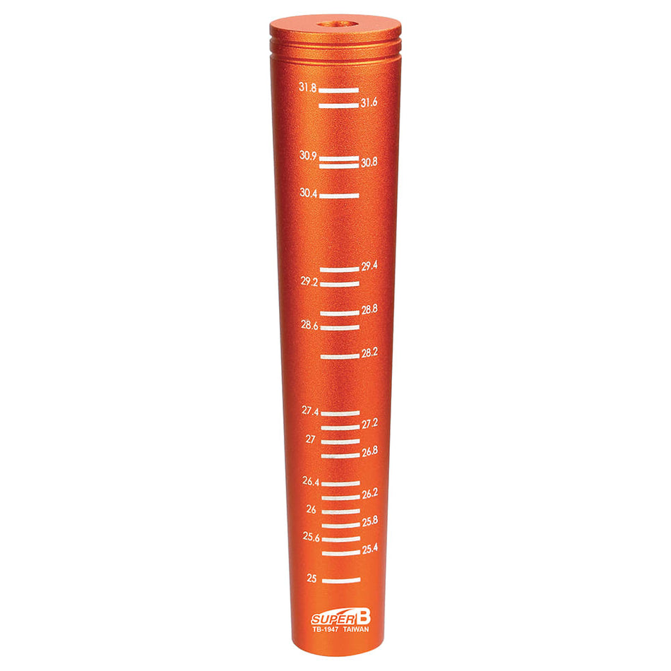 Sattelrohr-Durchmesser-Messgerät 25mm bis 31,8mm Orange