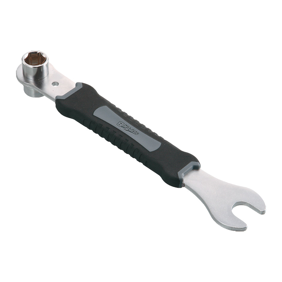 Multifunction Wrench for Pedals and Sockets 15mm Black