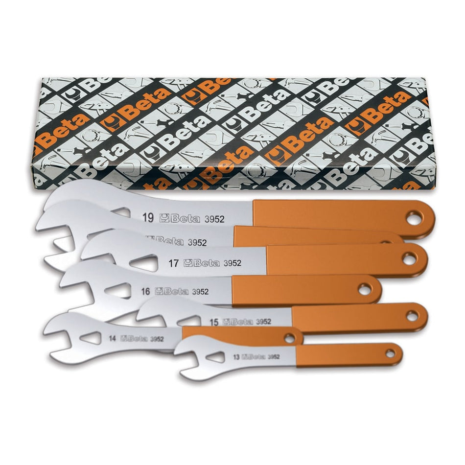 Flat Open-End Wrench Set - 7 Pieces from 13mm to 19mm