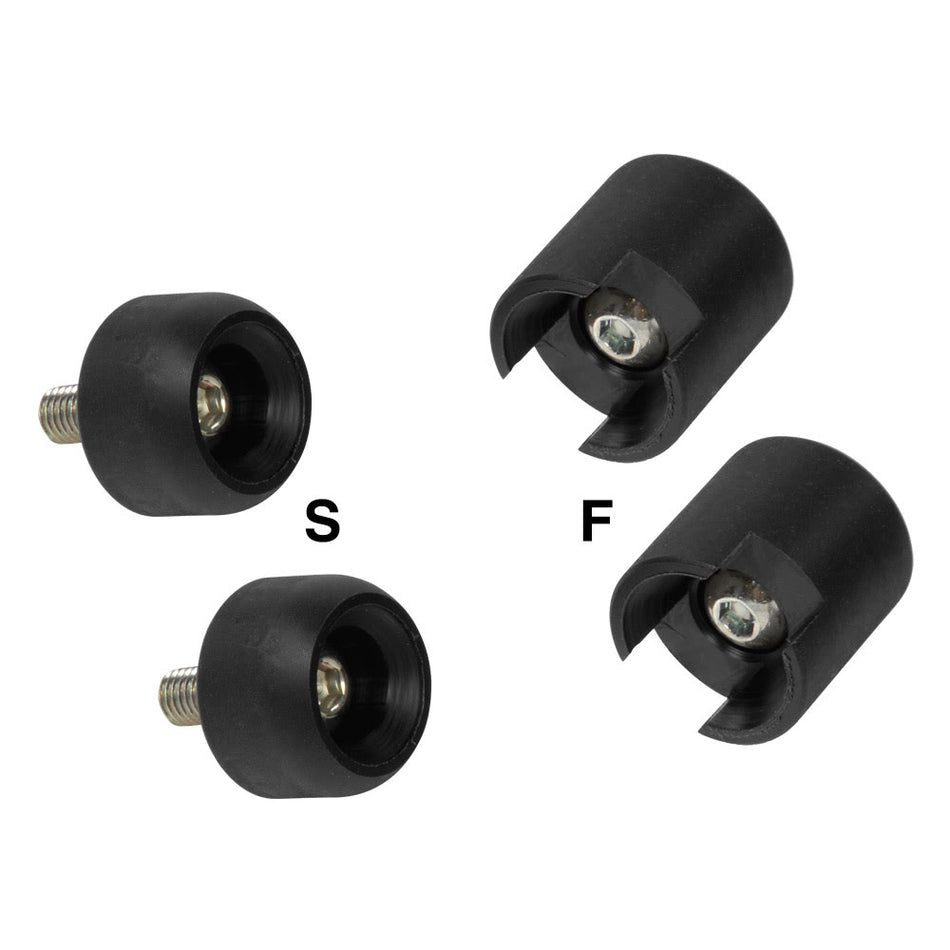 Radblockier-Pads Schwarz (1 Paar mod.S + 1 Paar mod. F)