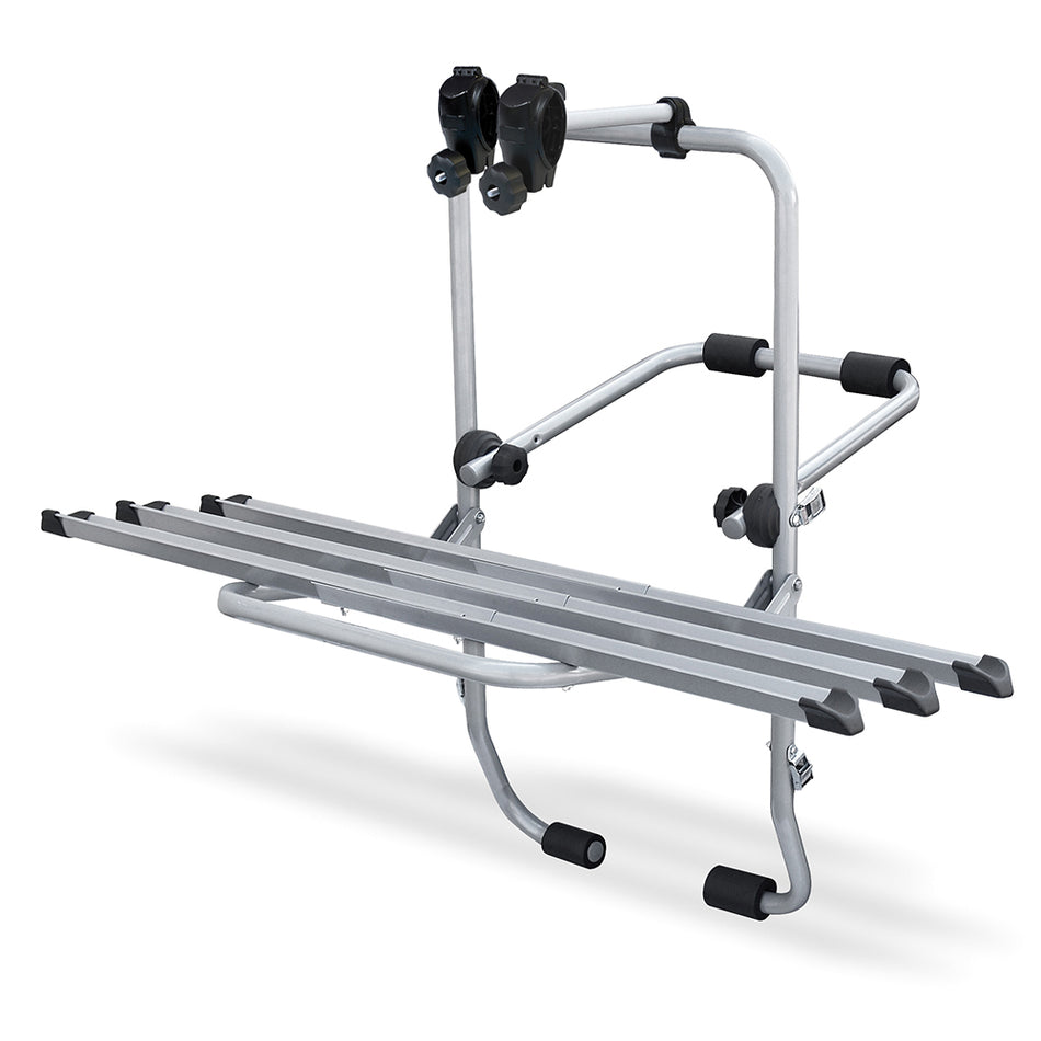 Hinterrad-Fahrradträger STEELBIKE für 3 Fahrräder aus Stahl Silber