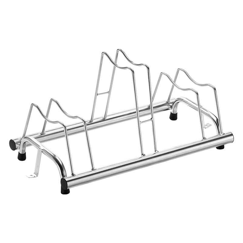 Premium Rack 3 Slots 77x42x41cm in Silver Steel with Bracket