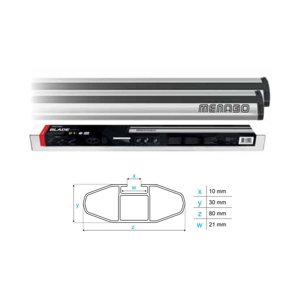 BLADE 80x30mm Roof Rack Bar - Length Size L