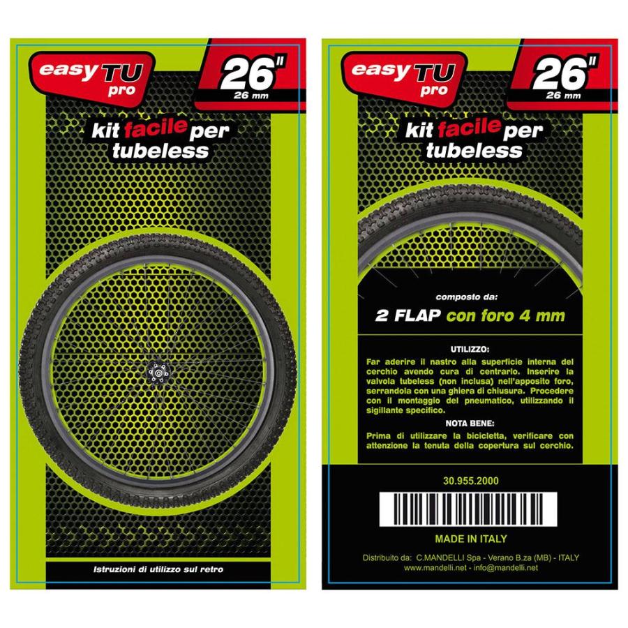 EASY TU Tubeless Tape for 26" Wheels (KIT of 2 Tapes)