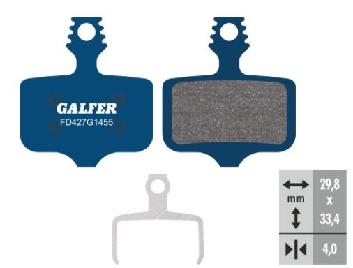Galfer FD427G1455 Organic Brake Pads for Avid Elixir 1, 3, 5, 7, Sram XX, X0
