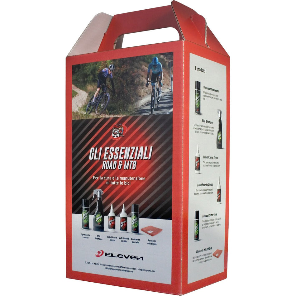 Eleven Essentials Road & MTB Kit - Bike Care and Maintenance Products with Instruction Booklet