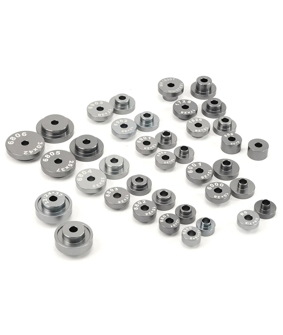 Set of internal guides for bearing pressing