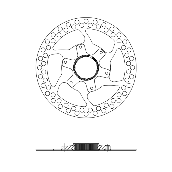 Ferodo Bikes - Center Lock ROUNDED Disc THICKNESS 1.8 MM without ring