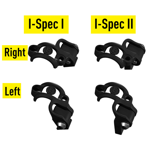 Magura - Pair of Shiftmix 1+2 clamp collars - Shimano I-Spec 1 and 2 shifter lever (I-spec 2 only XTR and XT), right and left pair, black color