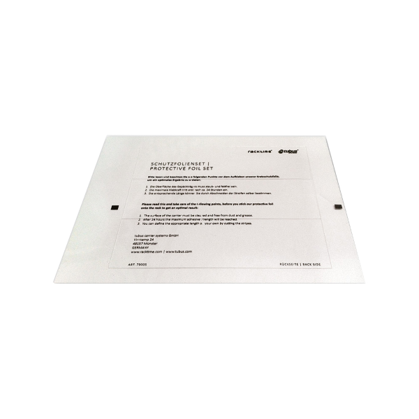 Racktime - Anti-abrasion protection sheet kit for rack, 3 strips of 4 x 14 cm