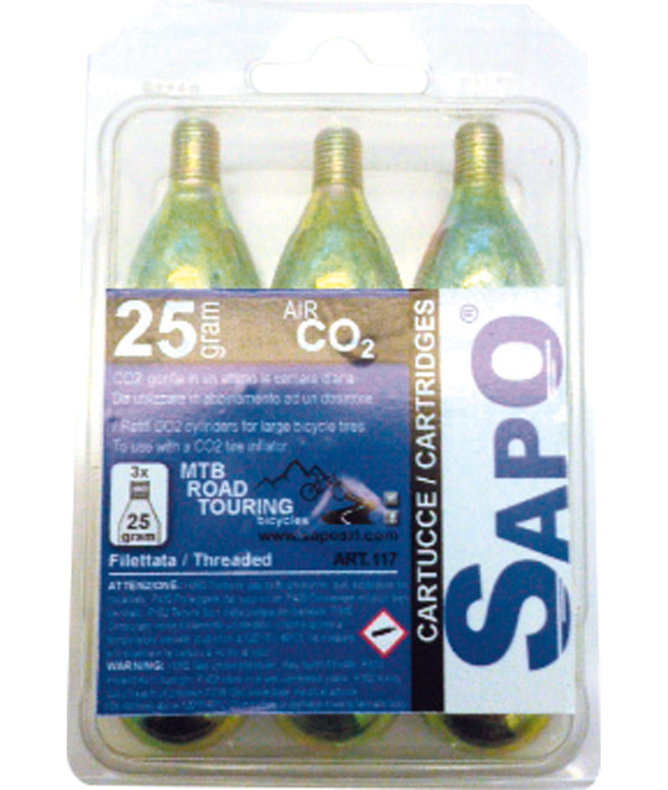 Sapo Blister mit 3 CO2 Kartuschen 25 g