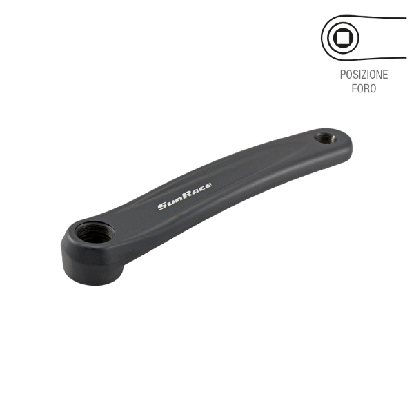 Sunrace - Linke Kurbel ALUMINIUM M50 VIERKANTACHSE