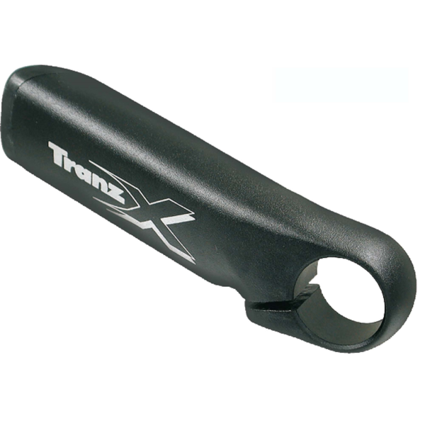 Tranz X - Pair of "SHORT" handlebar extensions, 6061 aluminum monoblock, ergonomic top cap, black color