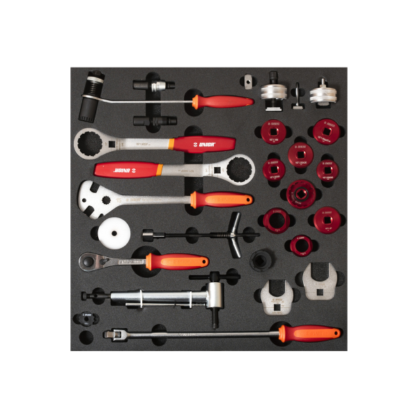 Unior - Tool set SET2-2600AC in SOS tray for wide drawer - Crankset and bottom bracket tools