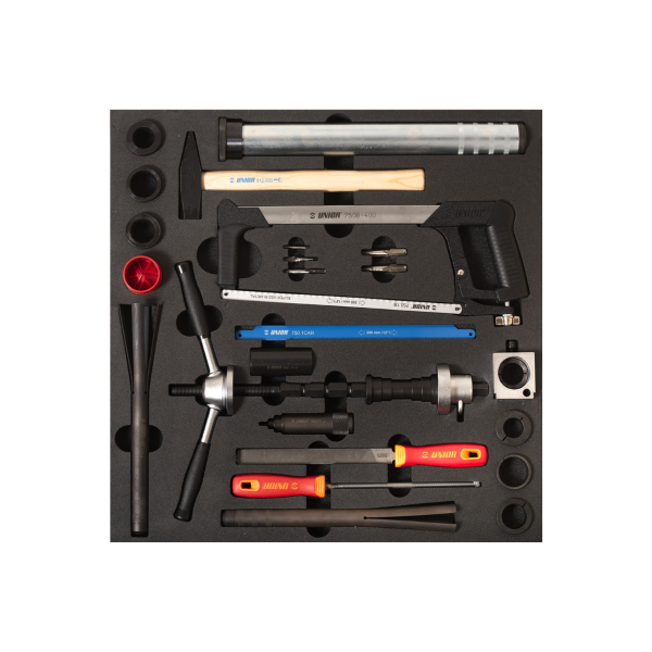 Unior - Tool set SET2-2600C in SOS tray for wide drawer - Frame and fork tools