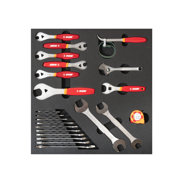 Unior - Tool set SET2-2600D in SOS tray for wide drawer - Fork maintenance and repair tools