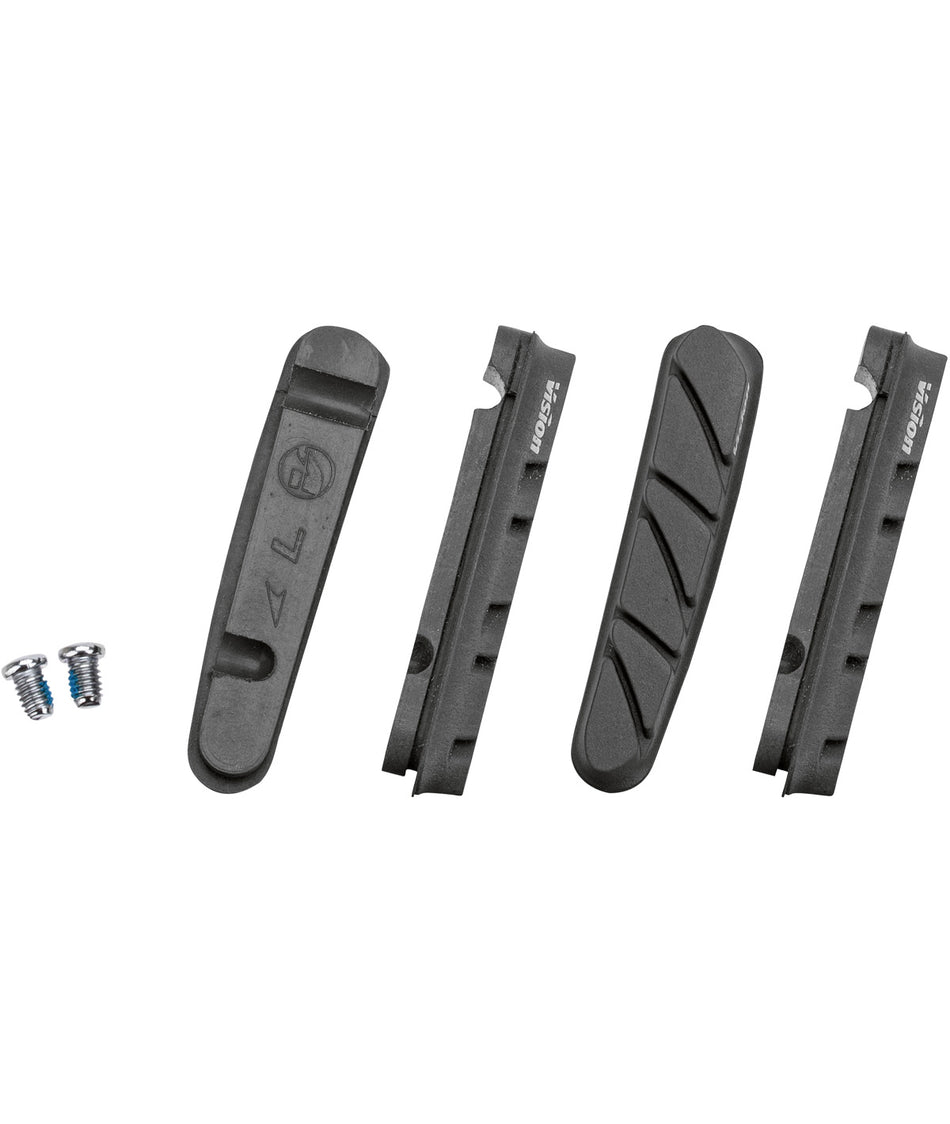 Vision brake pads for aluminum wheels