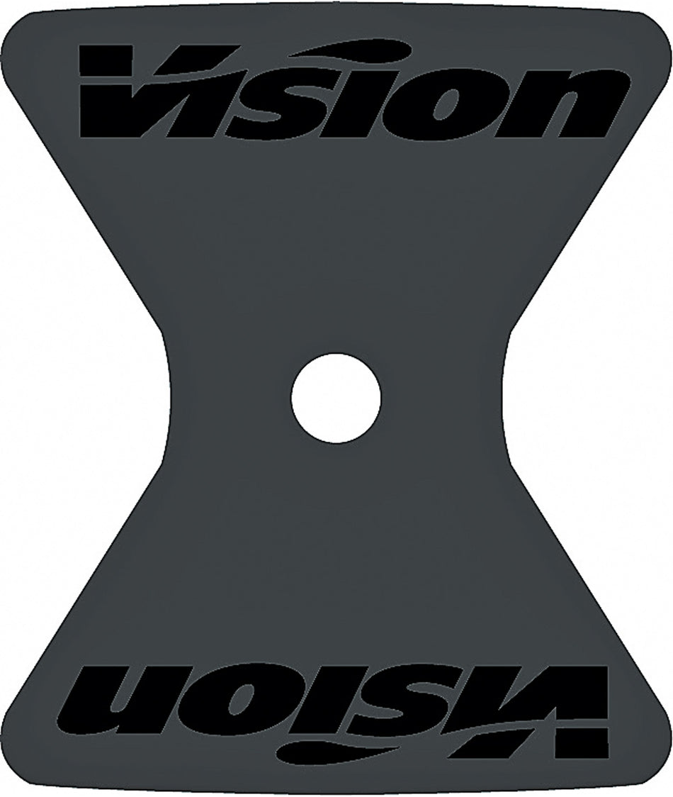 Vision Ventilhalter Aufkleber schwarz/grau