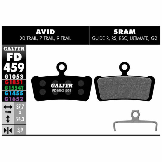 Galfer FD459G1053 SRAM Guide, G2 og Avid X0 Trail Brake Pads