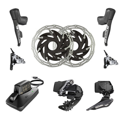 SRAM RED ETAP AXS DISC 2X12V HRD MOLHA CENTRO DE MONTAGEM DE