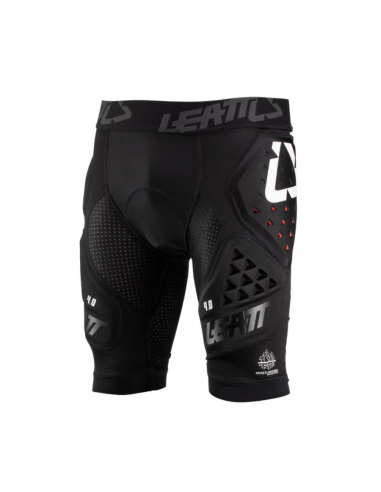 Leder 3DF 4.0 beskyttende shorts med lateral beskyttelse og dobbeltdensitetssag tilbage